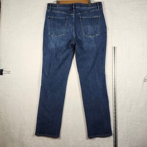 White House Black Market High Rise Straight Sculpt Jeans Dark Wash Size 14